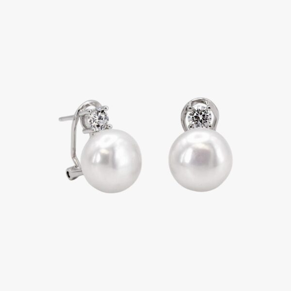 Pendientes perla tu y yo con circonitas grandes