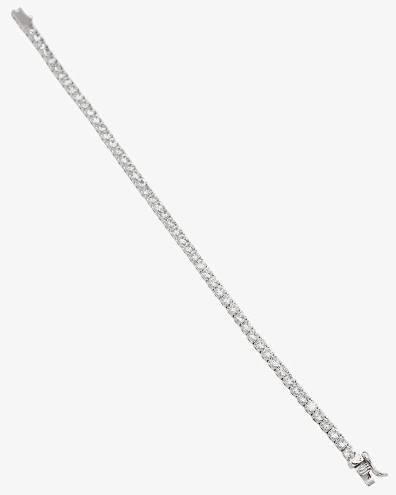 Pulseras riviere de plata con circonita talla radiante