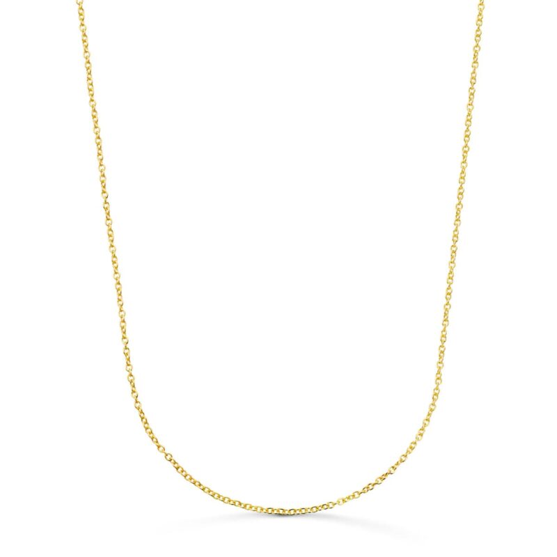 Cadena de oro amarillo rolo maciza 1,2 mm 50 cm