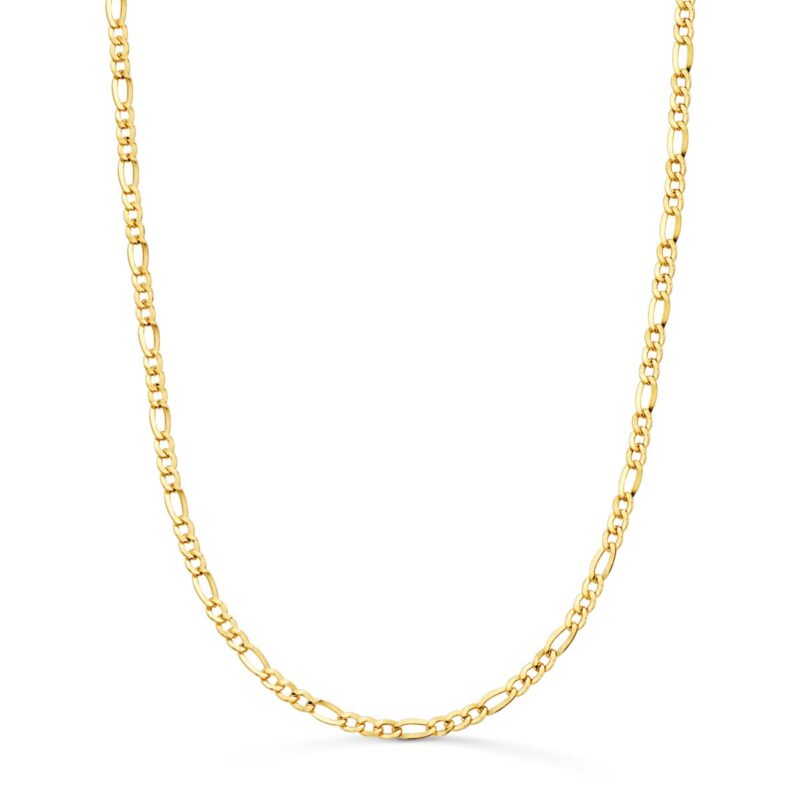 Cadena de oro amarillo Cartier hueca eslabón plano 2.2 mm 60 cm