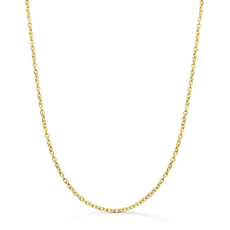 Cadena de oro amarillo forzada maciza 1.9 mm 50 cm