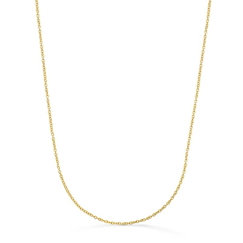 Cadena de oro amarillo rolo maciza 1,2 mm 45 cm