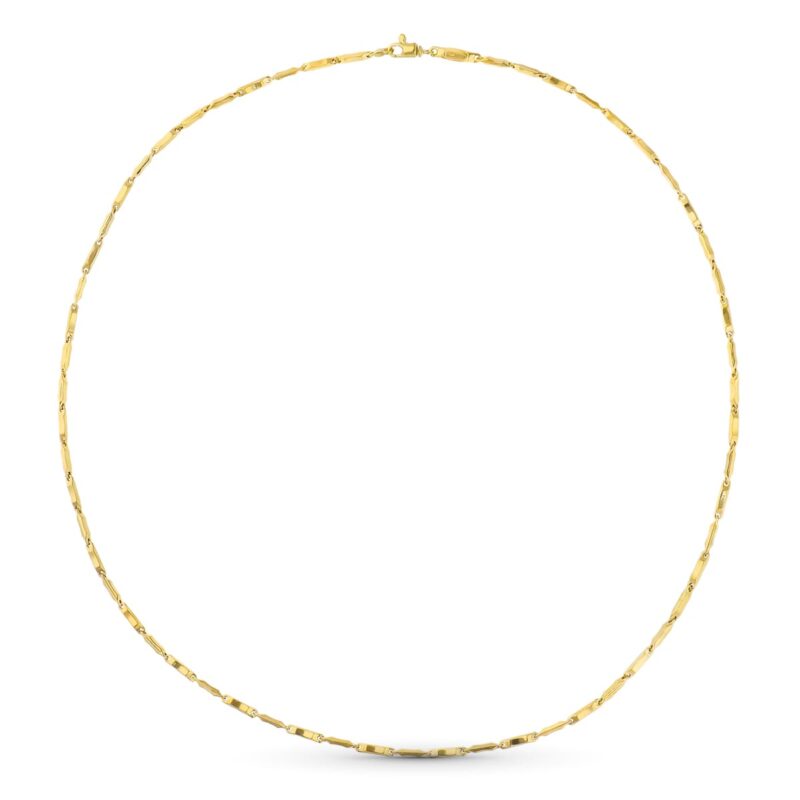 Cadena de oro amarillo tramos hueca 60 cm 2.5 mm