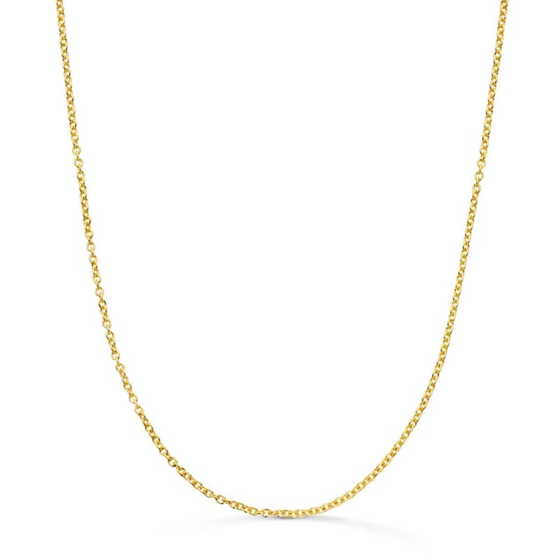 Cadena de oro amarillo rolo maciza 1.5 mm 50 cm