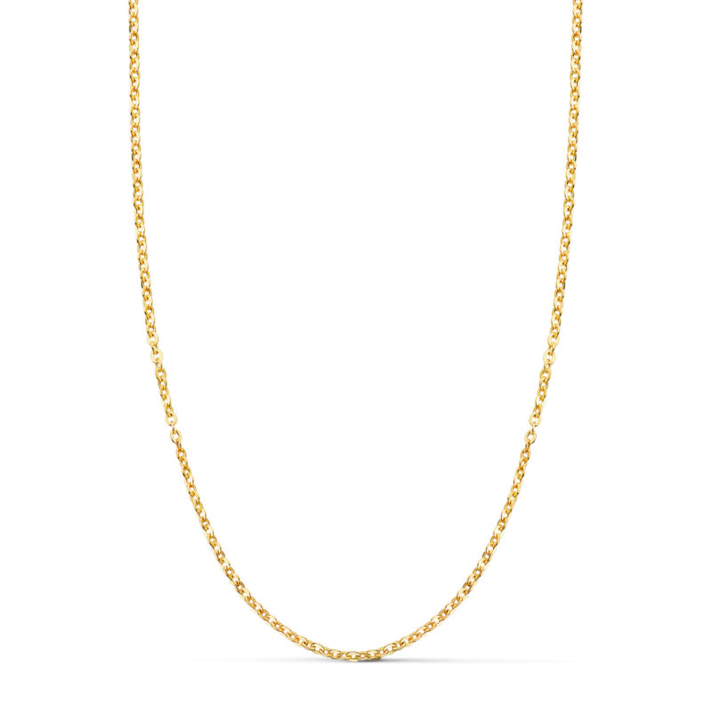 Cadena de oro amarillo hueca forzada · 1,2 mm · 40 cm
