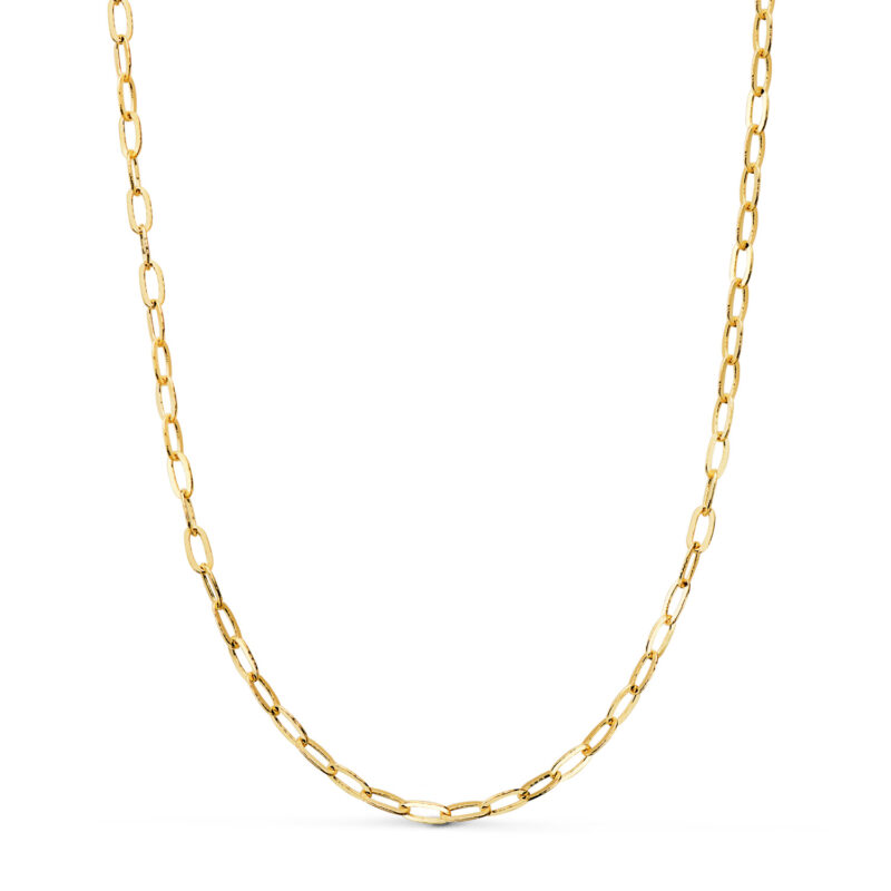 Cadena de oro amarillo forzada eslabón alargado · 3 mm · 50 cm