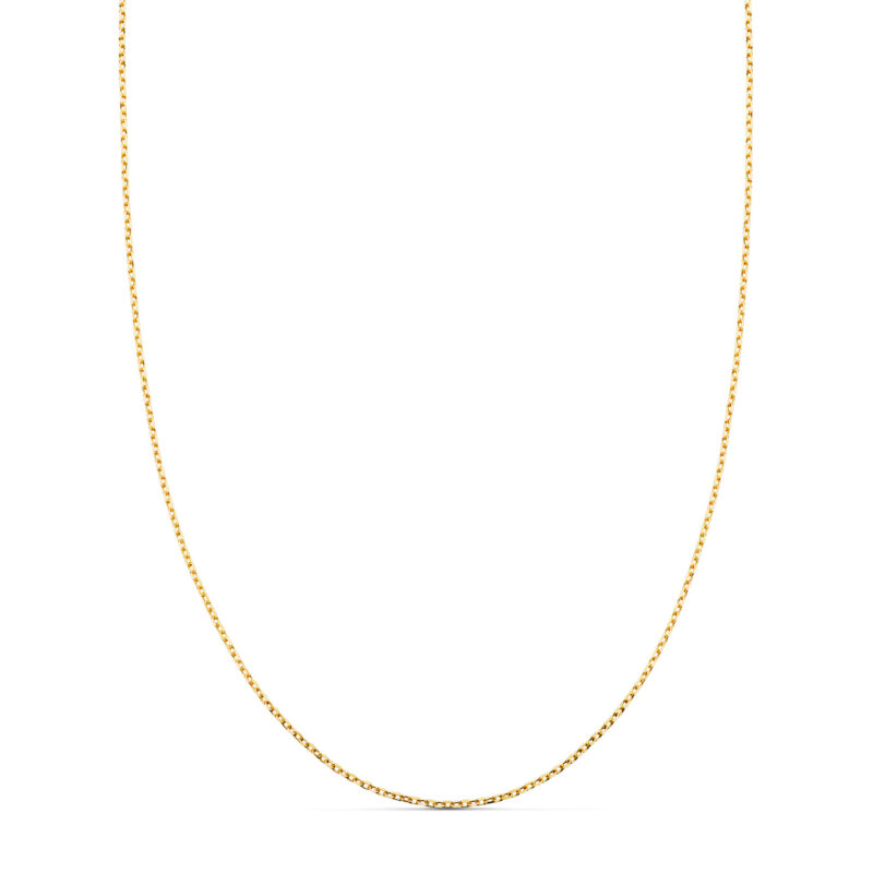 Cadena de oro amarillo forzada maciza 0.75 mm 45 cm