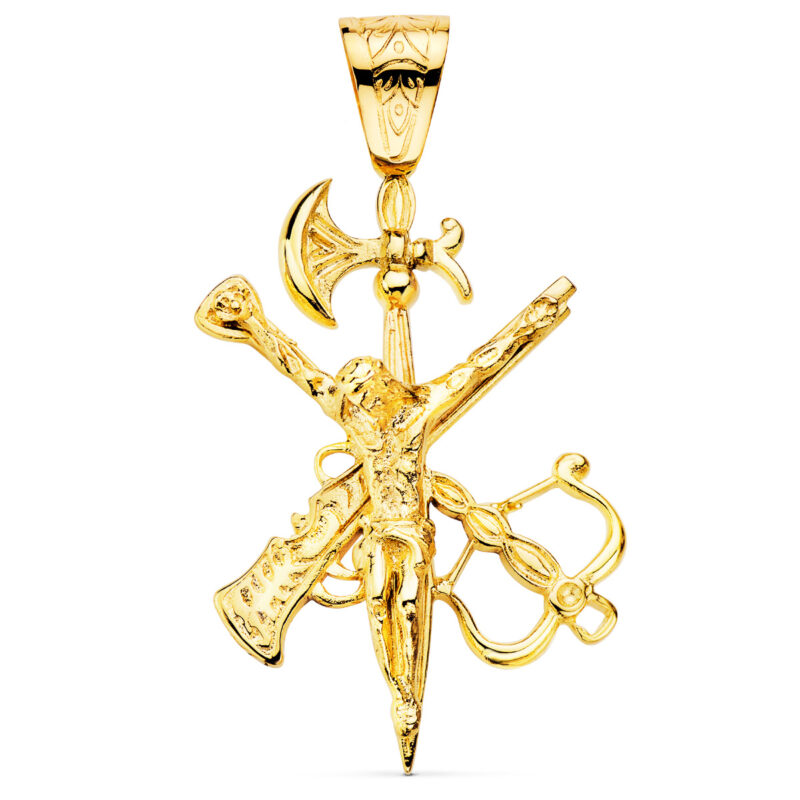 Cruz de oro amarillo legionario sin corona